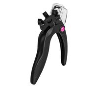 POFET Punta per unghie finte, tagliaunghie artificiali regolabile professionale, tagliaunghie con piattaforma girevole per diverse forme di unghie, nero