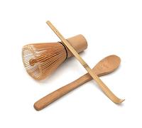 POFET Set da Tè Matcha Fatto a Mano - Cerimonia del Tè Giapponese in Bambù Con Frusta, Paletta e Cucchiaino - 3 Pezzi