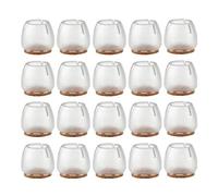 POFET - Set di 20 piedini in silicone per mobili, per gambe rotonde da 17 a 21 mm