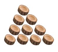 POFET Set di 6 supporti in corteccia di legno per portacandele, vasi di fiori o portamatite per matrimoni, Natale, feste o casa, taglia S