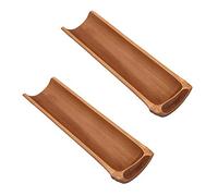 POFET Set di cerimonia del tè giapponese fatto a mano marrone liscio bordato naturale bambù Tea Scoop 2 pz/set