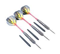 POFET - Set di freccette in acciaio al tungsteno, 26 g, con alberi in alluminio