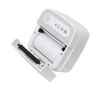 POFET Stampante adesiva portatile, mini stampante termica con 10 rotoli di carta adesiva, stampante senza inchiostro senza fili, compatibile con iOS e Android