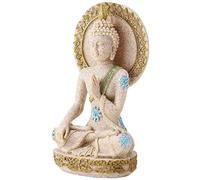 POFET Statua di Buddha Scultura Intagliato a Mano Arenaria Figurine Artigianato Per La Casa Altare Zen Decorazione Regalo Inaugurazione Della Casa
