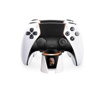POFET Stazione di ricarica rapida PS5 per controller PS5 DualSense stazione di ricarica con display LED RGB, versione Tri-Protection-RGB