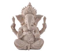 POFET Tonalità Arenaria Ganesha Buddha Elefante Statua Scultura Handmade Figurine Ganesh Buddha Statua, Decorazione Animale, Scultura Astratta