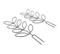 POFET Traliccio per Piante da Interno, Traliccio da Giardino per Piante in Vaso da 2 Pezzi per Piante Rampicanti, Traliccio in Filo Metallico a Forma di Foglia da 12" per Supporto vasi da Fiori, Nero