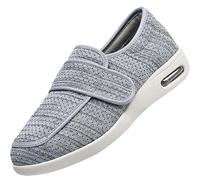 POFH Scarpa Ortopedica Scarpe Piedi Gonfi Donna Pantofole per Anziani Donna per L'artrite del Piede Extra Largo Outdoor Corsa Running Scarpe Sportive Casual (Color : Lightgrey, Size : 37 EU)