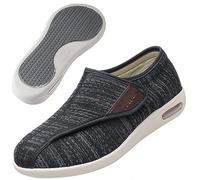 POFH Scarpe Ginnastica Ortopediche Scarpe Ortopediche Donna con Strappo Scarpe Ginnastica a Strappo Pantofole Diabetico Swolen Piede (Color : BlackGrey, Size : 38 EU)