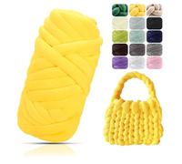 POFIBO Filato Gigante, 500g Lana Grossa per Coperte a Mano, XXL Chunky Yarn, Spessa Gomitoli Lana Grossa, 16m Filo Cotone Grosso per Borse, Coperte, Nidi di Animali Domestici, Artigianato Fai-da-Te