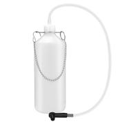 POFIBO Flacone di Raccolta del Liquido Freni 1 L, con Tubo Flessibile da 60 cm e Raccordo in Gomma per Raccogliere Il Liquido dei Freni, Adatto alla Maggior Parte delle Viti di spurgo