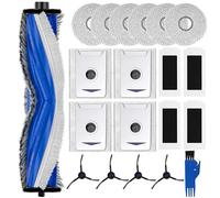 POFIBO Set di 20 accessori per robot aspirapolvere ECOVACS DEEBOT T30 PRO OMNI / T30 OMNI / T30 MAX 1 spazzola principale, 4 filtri, 4 sacchetti per la polvere, 4 spazzole laterali, 6 salviettine, 1
