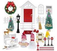 POFIBO Set di 28 porta del gnomo natalizio, set completo per porta gnomo, set completo con gnomo, accessorio per decorazione natalizia, regalo per bambini