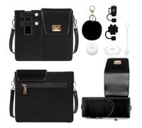 POFIBO Stanley Cup - Borsa con accessori per Stanley Cup 40oz, borsa a tracolla con scomparto e tracolla regolabile per Stanley Cup, borsa a tracolla con spazio per Stanley Cup, colore: Nero