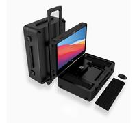 POGA Max - Mobile Gaming & Streaming Station con RTX 4070, Intel Core Ultra 9, 32 GB DDR5 RAM e 1 TB SSD - Custodia Plug & Play con monitor e scomparti per accessori