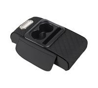 Poggia braccio Auto Cuscino Rialzato Universale Per Bracciolo Centrale Auto Con Portabicchieri Bracciolo console centrale(Nero)