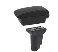 Poggia braccio Auto Per Fiat 500 Box Portaoggetti Centrale Per Bracciolo Auto Dedicato, Rialzato E Retrofit Bracciolo console centrale(A white line No USB)