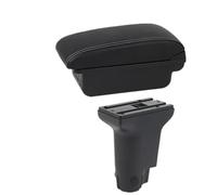 Poggia braccio Auto Per Fiat 500 Box Portaoggetti Centrale Per Bracciolo Auto Dedicato, Rialzato E Retrofit Bracciolo console centrale(B white line 3USB)