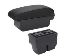 Poggia braccio Auto Per Ford Fiesta MK7 2009-2017 Bracciolo Box Auto Bracciolo Box Portaoggetti Bracciolo console centrale(C Black line NO USB)