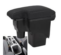 Poggia braccio Auto Per Ford Per Focus 2 Mk2 Bracciolo Centrale Per Auto, Contenitore Portaoggetti Bracciolo console centrale(B black line Corium)