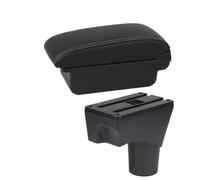 Poggia braccio Auto Per Nissan March Micra K13 MK4 IV 2010-2023 Bracciolo Auto Con Contenitore Bracciolo console centrale(B Black white 3USB)