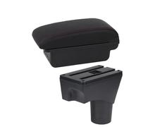 Poggia braccio Auto Per Nissan March Micra K13 MK4 IV 2010-2023 Bracciolo Auto Con Contenitore Bracciolo console centrale(B Black red 3USB)