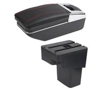 Poggia Braccio Auto Per Nissan Per Juke Per Infiniti ESQ 2010-2019 Dettagli Retrofit Del Box Portaoggetti Accessori Per Auto(A red line NO USB)