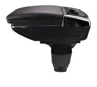 Poggia braccio Auto Per Nissan Per NV200 Evalia 2010-2017 Bracciolo Della Console Centrale, Contenitore Portaoggetti Girevole Bracciolo console centrale(Red Thread)