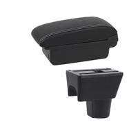 Poggia braccio Auto Per Nissan Terrano 3 2010-2018 Bracciolo Per Auto Scatola Portaoggetti Per Bracciolo Bracciolo console centrale(A Black white NOUSB)
