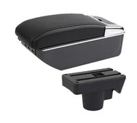 Poggia braccio Auto Per Opel Per Astra H 2004-2014 Bracciolo Box Portaoggetti Interno Dedicato Retrofit Bracciolo console centrale(C black line 7USB)