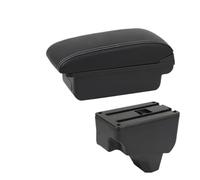 Poggia braccio Auto Per Peugeot 208 2008 2019-2024 Bracciolo Box Auto Scatola Portaoggetti Bracciolo Bracciolo console centrale(A Black white NOUSB)