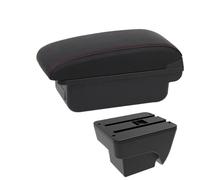 Poggia braccio Auto Per Seat Ibiza Arona 2017-2025, Vano Portaoggetti Per Bracciolo Centrale Bracciolo console centrale(C Red line No USB)