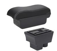 Poggia braccio Auto Per Skoda Per Fabia II 2 2008-2014 Bracciolo Per Auto Con Superficie Curva Scatola Portaoggetti Per Auto Bracciolo console centrale(C Black white NOUSB)
