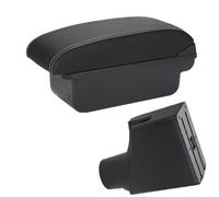 Poggia braccio Auto Per Toyota Per Yaris Per Hybrid 2015-2023 Bracciolo Centrale Per Auto Bracciolo console centrale(C Black white NOUSB)