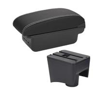 Poggia braccio Auto Per VW Polo Mk5 6R Per Vento 2012-2018 Bracciolo Per Auto Scatola Portaoggetti Per Parti Interne Bracciolo console centrale(B Black white 3USB)