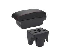 Poggia Braccio Per Auto Per Golf Per 6 5 Mk6 MK5 Per Jetta 5 Sagitar 2012-2019 Scatola Bracciolo Scatola Portaoggetti Bracciolo Auto Dettagli Interni Poggiabraccio Auto(B1 Black red 3USB)