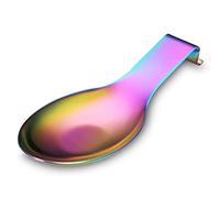 Poggia Cucchiaio Arcobaleno Opaco, Porta Cucchiaio In Acciaio Inossidabile Per Piano Cottura, Porta Utensili Da Cucina Per Mestoli, Pinze, Spatola, Lavabile In Lavastoviglie (1PC-9.5 Pollici)