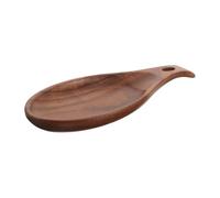 Poggia Cucchiaio in Legno a Forma di Pesce, Design Retrò | Colore Caffè, Resistente al Calore e All'usura, Organizza Utensili, 22,00x9,00x1,50cm