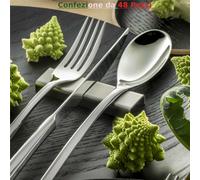 Poggia Posate supporto per posate universale in acciaio 18.10, 48 pezzi dimensioni 85x25 h 10 mm finitura inox Sabbiato inox lucido