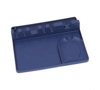 Poggia-utensili in silicone con gocciolatoio per utensili da cucina, design robusto mantiene la zona di cottura pulita e ordinata (blu)