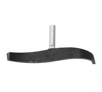 Poggia-utensili per tornio a ciotola a forma di speciale, impugnatura comoda, ideale per la lavorazione del legno, strumento curvo, adatto per torni piccoli e medi, nero e argento (25 mm)