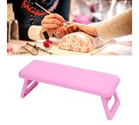Poggiabraccio per Unghie Compatto e Leggero, 2 Supporti Poggiamano Pieghevoli in Plastica, Strumento per Nail Art Rimovibile e Lavabile con Antiscivolo, per Salone Manicure, Uso
