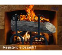 Poggialegna per camino Alari in ferro battuto pesante brucialegna da caminetto