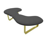 Ｚｉａｌｏｆｉ Poggiamano per nail art, inclinato di 15°, stazione da tavolo per nail art, poggiamano per donna, Nero