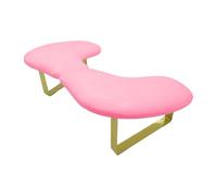 Ｚｉａｌｏｆｉ Poggiamano per nail art, inclinato di 15°, stazione da tavolo per nail art, poggiamano per donna, Rosa