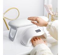 Poggiamano Per Unghie, AMOYUN Appoggia Mani per Unghie Pelle In Microfibra Morbida e Antiscivolo Professionale Tavolo Manicure con Tappetino Poggiamano per Il Salone per Unghie
