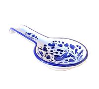 Poggiamestoli ceramica porta mestolo cucina maiolica Deruta poggiamestolo blu