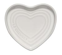 Poggiamestolo a forma di cuore in gres Le Creuset, 13 cm, bianco
