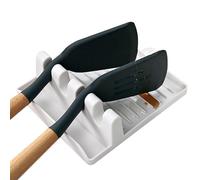 Poggiamestolo con supporto per coperchio, resistente al calore, spatola, mestolo, cucchiaio, porta utensili per cucina, piano di lavoro, fornello, tavolo da pranzo