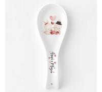 Poggiamestolo in Ceramica Bianca Personalizzato con Nome Idea Regalo Festa della Mamma Dei Nonni Personalizzabile Speciale Compleanno Natale Cuoca Chef Famiglia Amore Festa Innamorati Casa Nuova Sposi